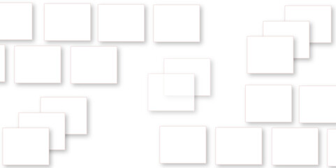 Simple Square cube box plate board on white wall background. 3d rendering. Multiple Horizontal Business Card Modern Mockup for Branding Presentation, Corporate Identity, Advertising, Graphic design.