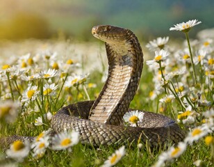 Fototapeta premium Zwischen Blumen