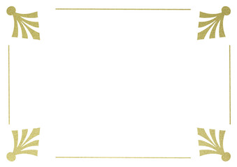 gold frame with decorative ornament and place for your text.  illustration.