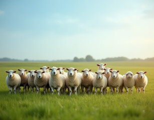 Obraz premium sheep in a field