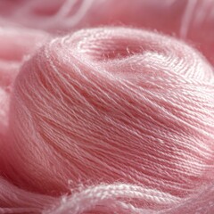 Fototapeta premium Soft pink yarn for knitting and crafting projects.