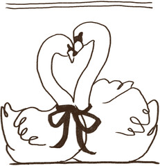 illustration of swan