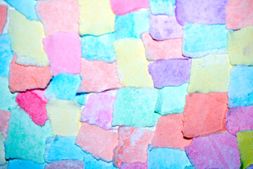Fototapeta premium Confetti Patchwork Ripped and Torn Pieces of Watercolour Pastel Paper Pieces for Background