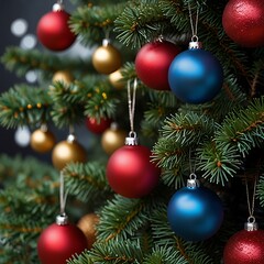 christmas card with christmas decorations
