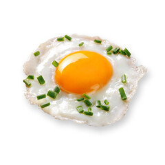 fried egg with chives