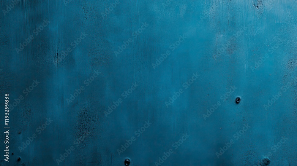 Poster a close-up view of a textured blue metal surface with a subtle sheen and rivet details, creating a s