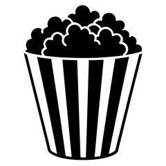popcorn icon vector, popcorn box icon symbol vector illustration