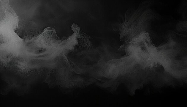 Grey smoke on a black background abstract wallpaper - Powered by Adobe