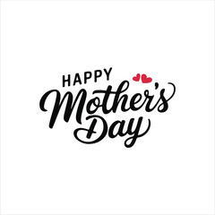 Happy Mother's Day wishes with heart. Mother day calligraphy, elegant best quotes for banners or greeting cards. Vector illustration