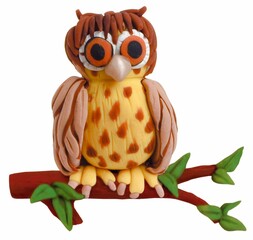 Buho. Plastilina.