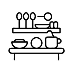 brunch setup icon, brunch setup line art - simple line art of brunch setup, perfect for brunch setup logos and icons and themed design