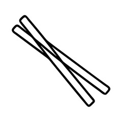chopsticks icon, chopsticks line art - simple line art of chopsticks, perfect for chopsticks logos and icons and themed design