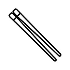 chopsticks icon, chopsticks line art - simple line art of chopsticks, perfect for chopsticks logos and icons and themed design