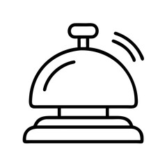 Obraz premium customer service bell icon, customer service bell line art - simple line art of customer service bell, perfect for customer service bell logos and icons and themed design