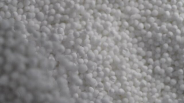 Macro video of tapioca pearl or sago on rotating disc. Close up video of Sabudana.