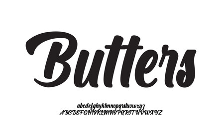 Butter Elegant alphabet letters font logo. Typography luxury classic lettering serif italic fonts decorative wedding vintage retro brand logos. vector illustration
