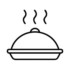 hot dish steam icon, hot dish steam line art - simple line art of hot dish steam, perfect for hot dish steam logos and icons and themed design