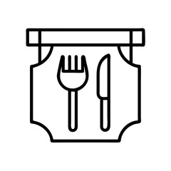 restaurant sign icon, restaurant sign line art - simple line art of restaurant sign, perfect for restaurant sign logos and icons and themed design