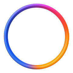 Colorful gradient circle design, white isolate background.