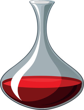glass decanter red wine isolated clip art preview