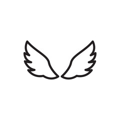 Wings, angel icon logo template design