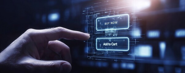 Touchscreen Interaction with Buy Now and Add to Cart Buttons