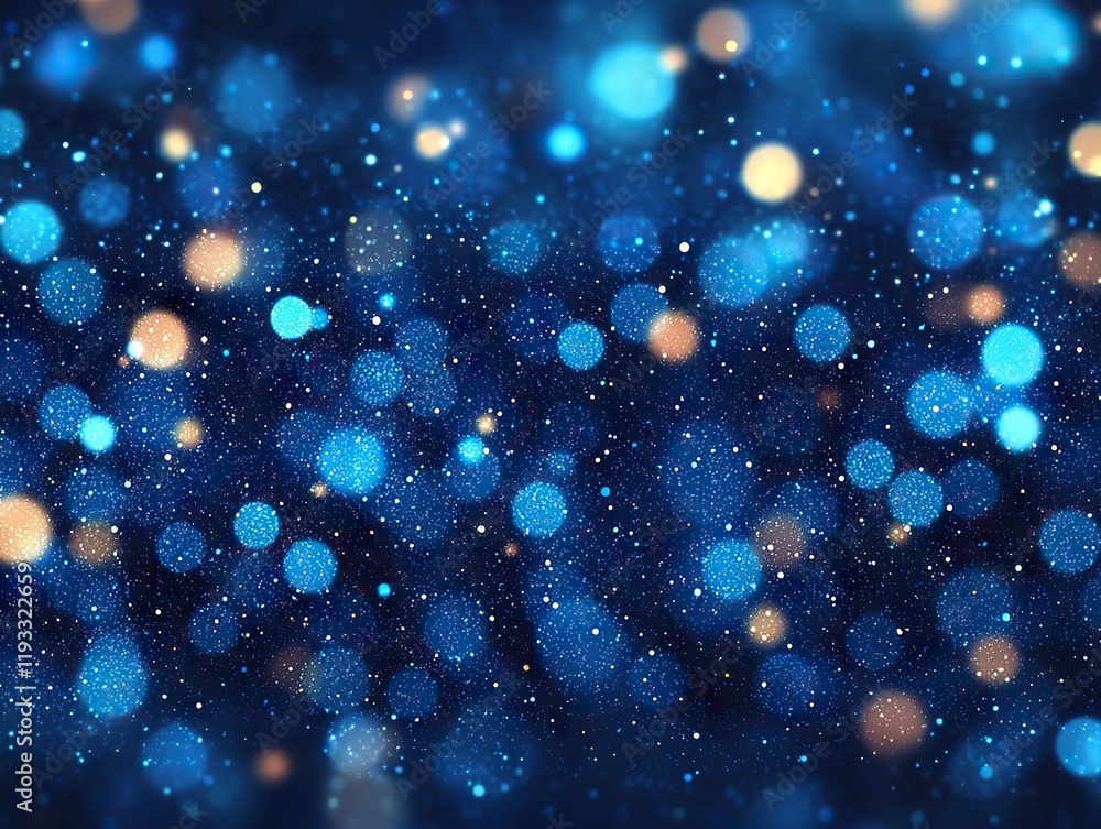 Poster dynamic blue bokeh background studio visual art abstract close-up enchanting sparkle effects