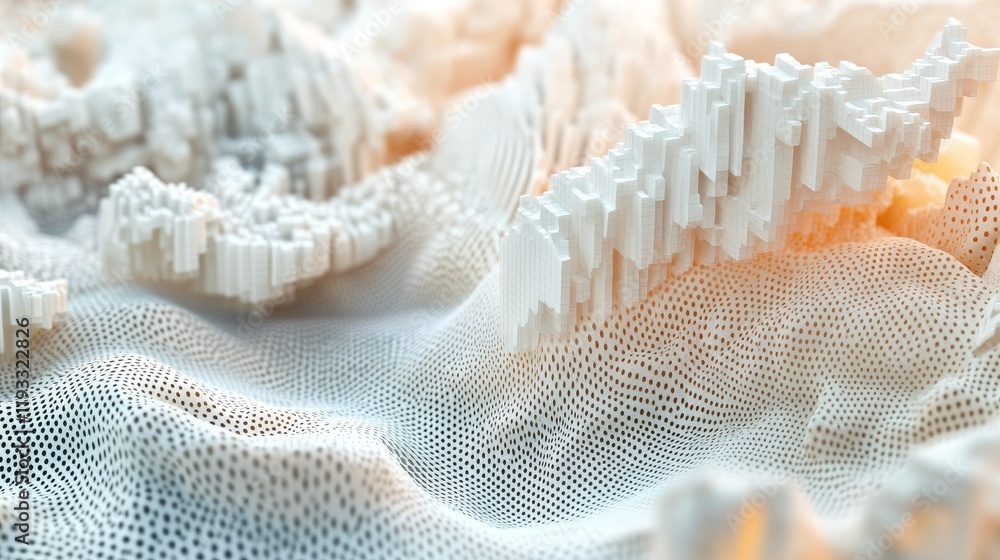 Fototapete digital computing and data processing concept with an abstract design