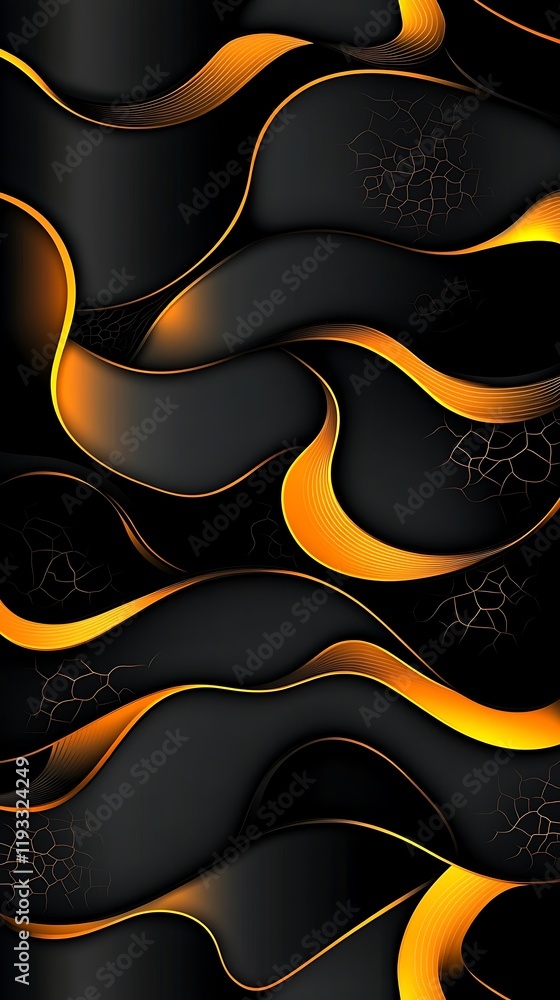 Poster Modern Dark Layered Patterns with Stylish Design