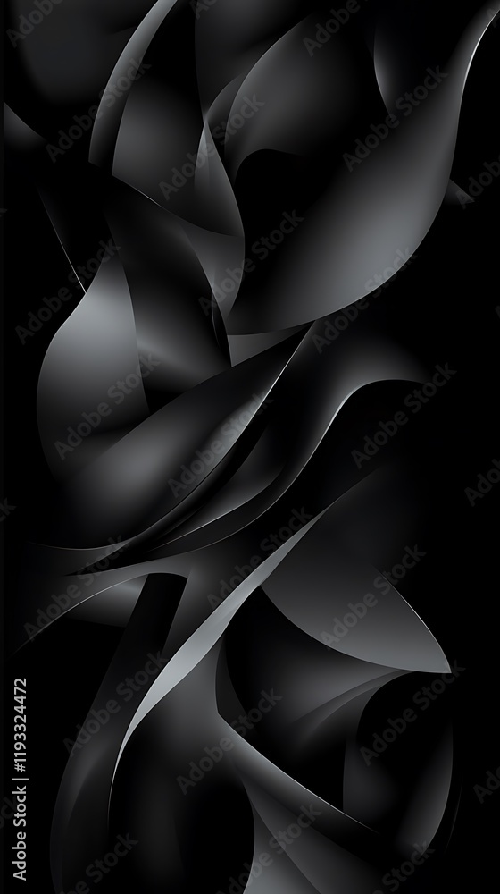 Poster stylish dark layered patterns with artistic touch