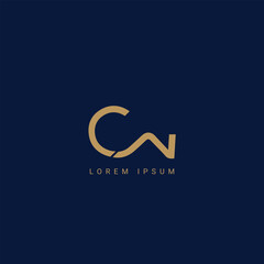 Initial letter CN, NC modern monogram and elegant logo design, premium logo on luxury background