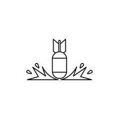 Bomb icon Flat illustration sign