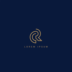 Initial letter CR, RC modern monogram and elegant logo design, premium logo on luxury background