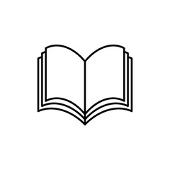 Book icon Flat illustration sign