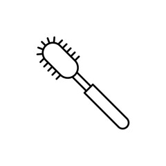 Bottle sweeper cleaning brush icon Flat illustration sign