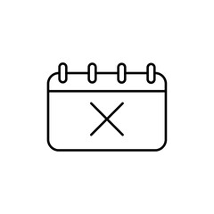 Cancel event icon Flat illustration sign