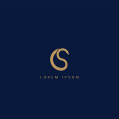 Fototapeta premium Initial letter CS, SC modern monogram and elegant logo design, premium logo on luxury background