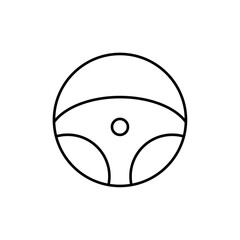car Steering wheel icon Flat illustration sign