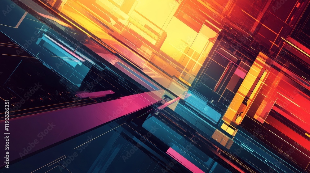Poster hi-tech communication background, illustrating innovative tech concepts.