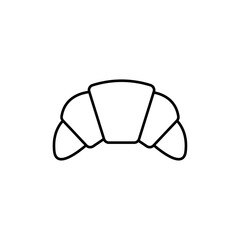 Croissant icon Flat illustration sign