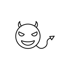 Demon devil icon Flat illustration sign