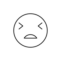 Desperate emoji icon Flat illustration sign