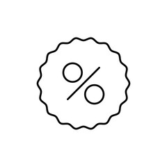 Discount icon Flat illustration sign