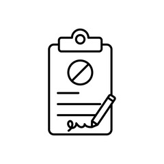 Document petition icon Flat illustration sign