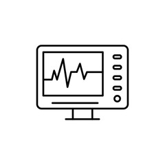 ECG monitor icon Flat illustration sign