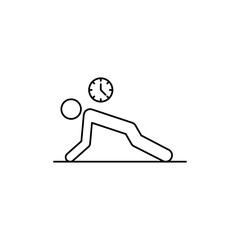 exercise time icon Flat illustration sign