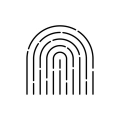 Fingerprint Icon Flat illustration sign