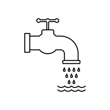 recommend clip art: Faucet tap water icon Flat illustration sign