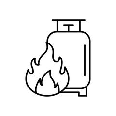 Gas tank icon Flat illustration sign