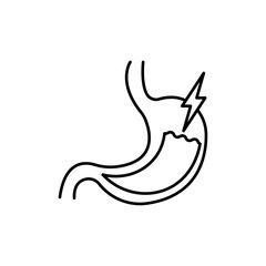 Gastritis icon Flat illustration sign